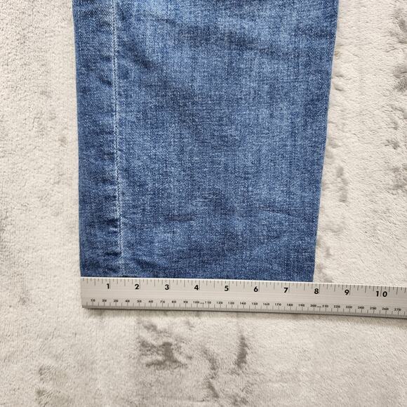 Whetherly Jeans Womens 29/8 Blue Brandon Distressed High Rise Ankle Straight Leg - Picture 14 of 15